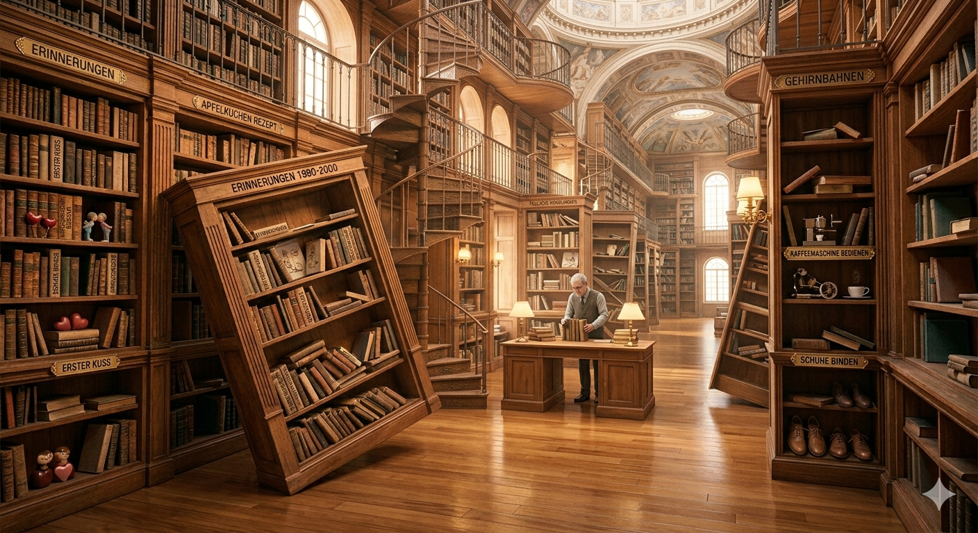Grafik: Die Bibliothek des Lebens bei Demenz